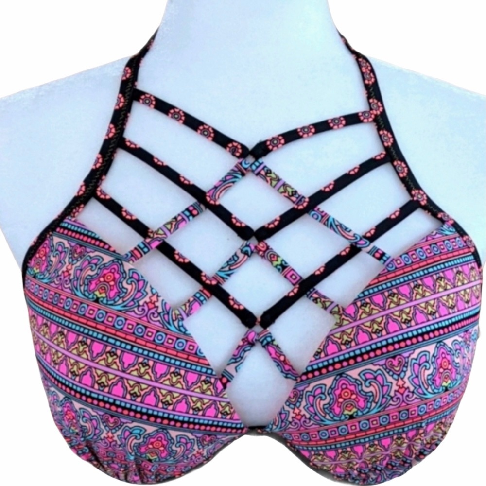 SHADE & SHORE Strappy Padded Bikini Swim Top